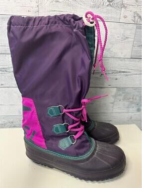 Sorel Womens Purple Waterproof Felt Lined Winter Boots Size 7